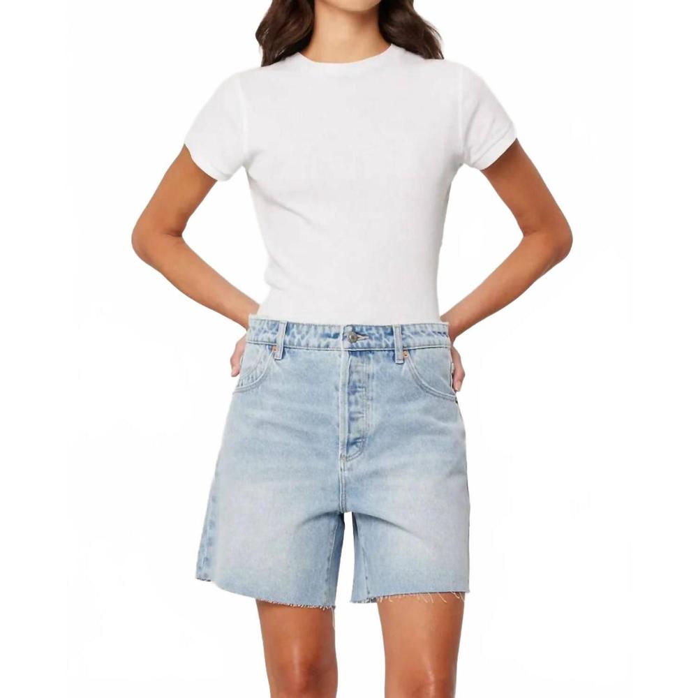 ROLLA'S Light Blue High-Waist Denim Jean Shorts